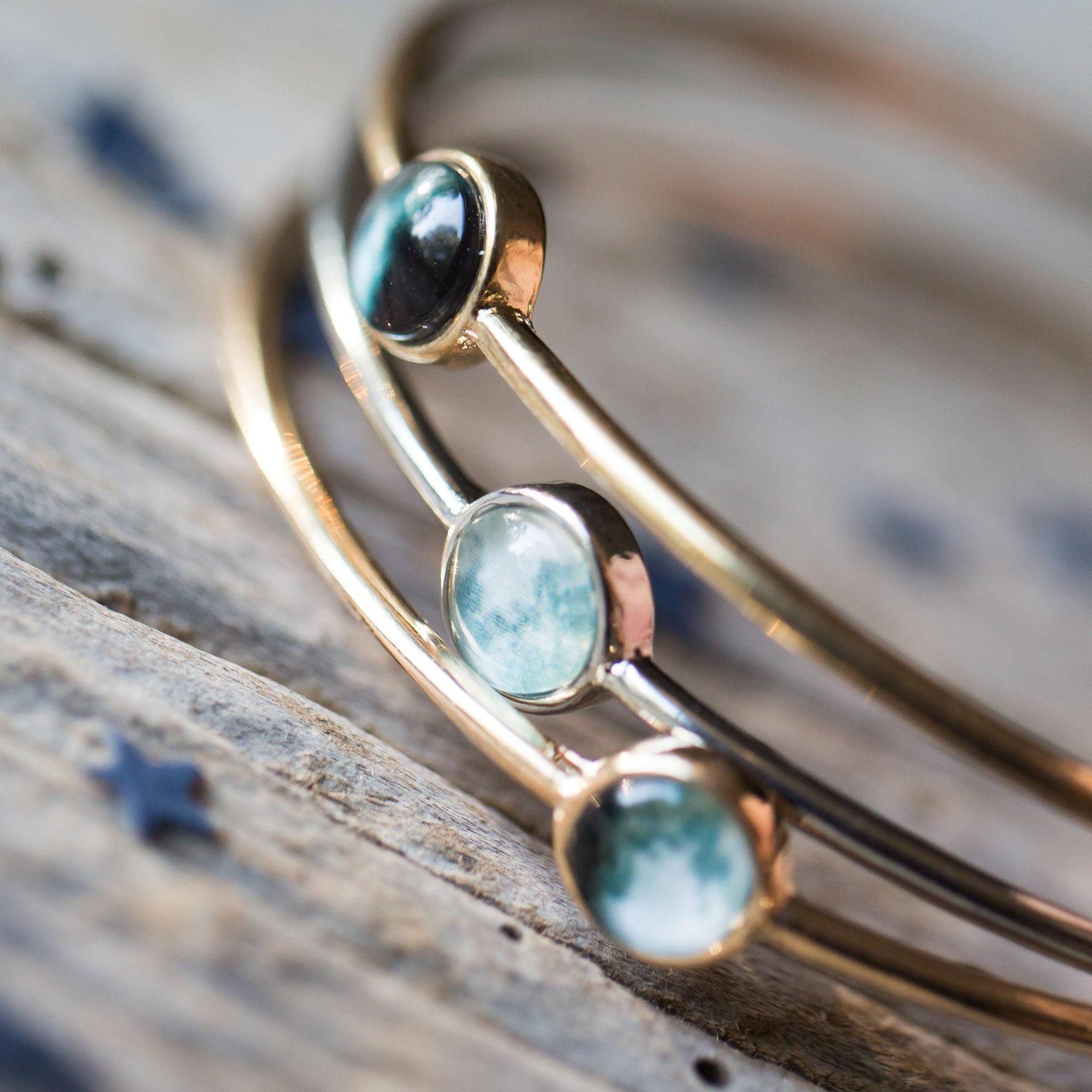 CLEARANCE Moon Phase Stacked Bangle Set